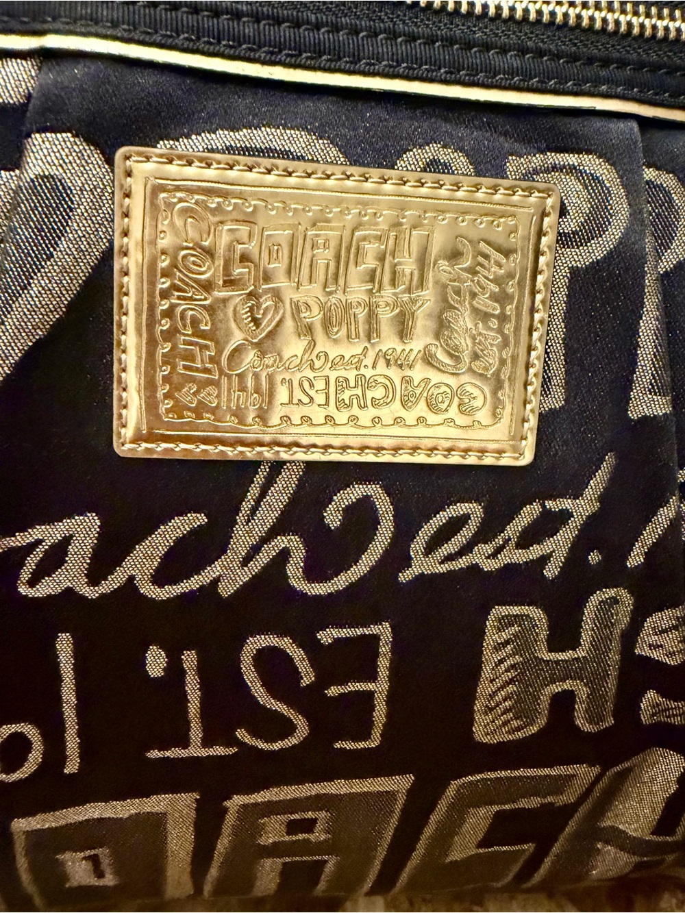 Coach Poppy Storypatch Glam Tote - Picture 3 of 15
